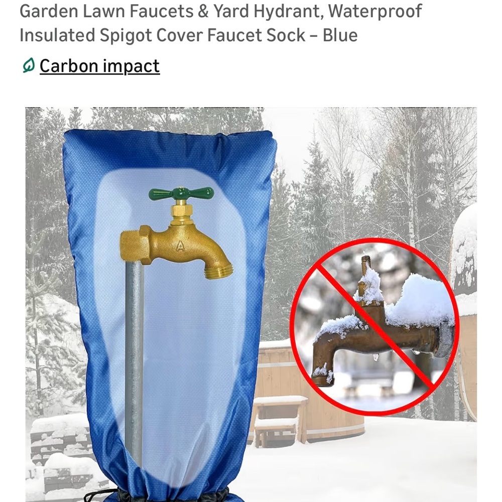 Waterproof Blue Faucet Cover Sock - Picture 4 of 6